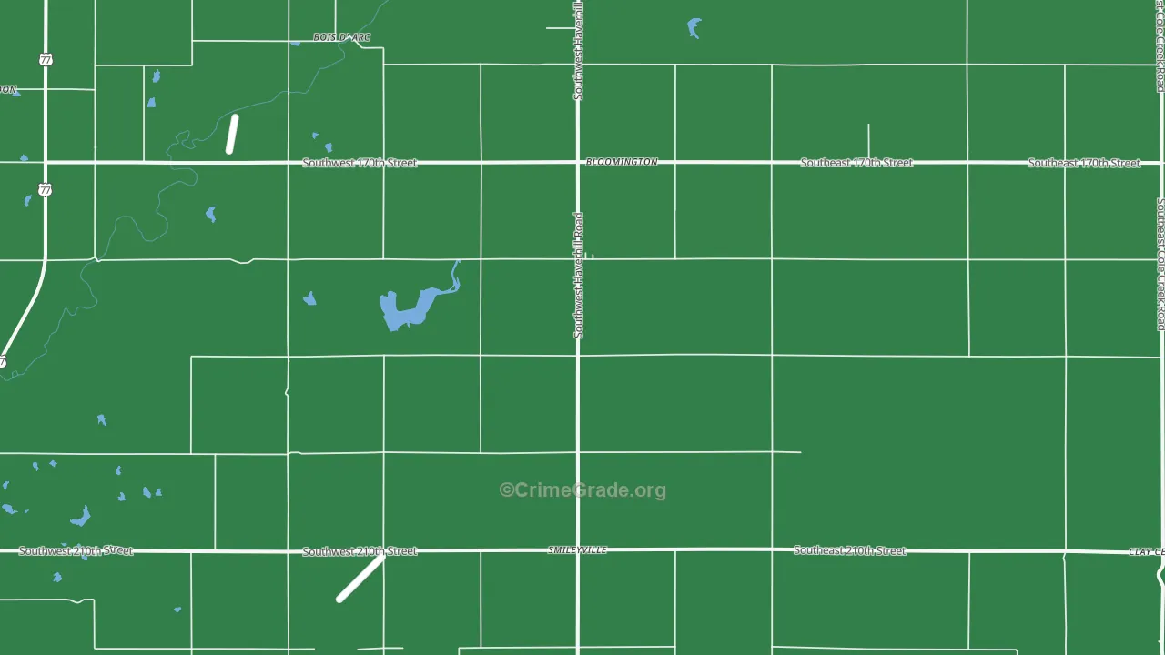 Smileyville, KS Map of Vehicle Theft Rates