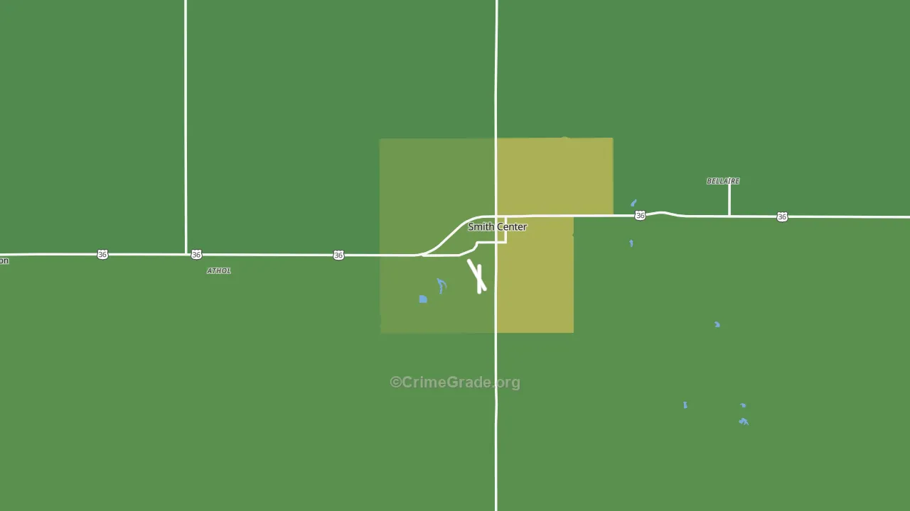 Smith County, KS Map of Vehicle Theft Rates