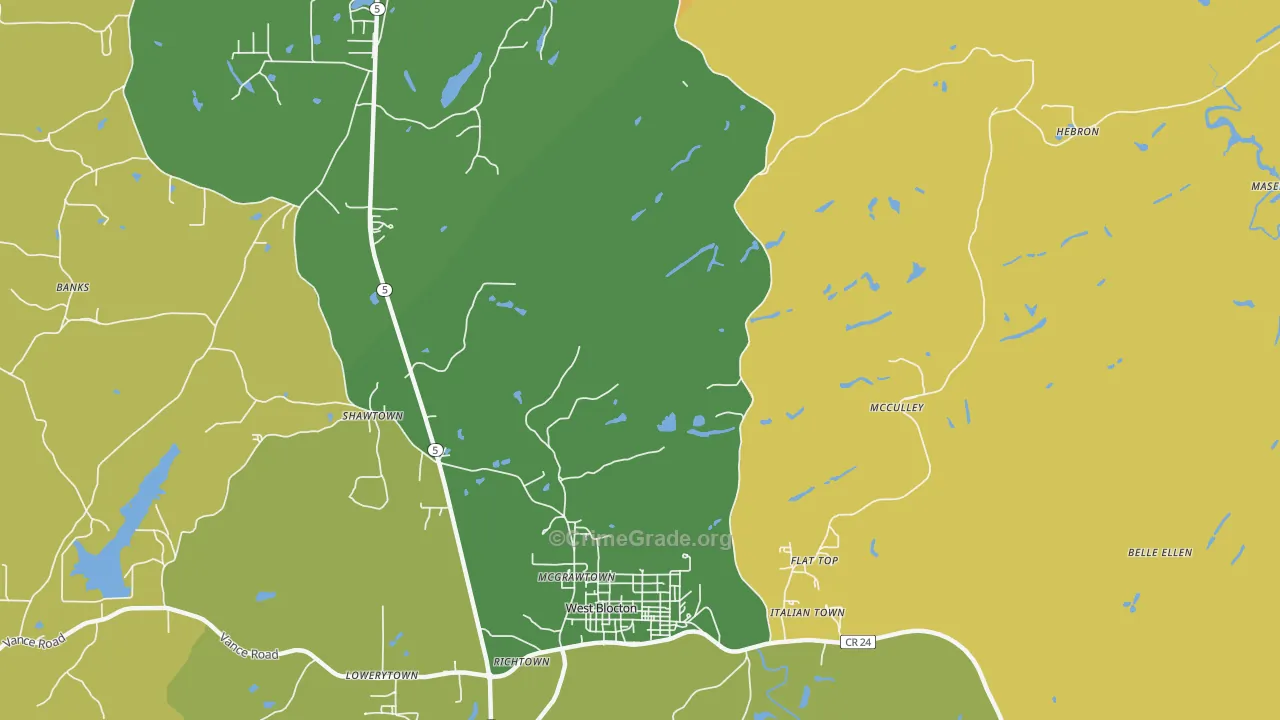 Smith Hill, AL Map of Vehicle Theft Rates