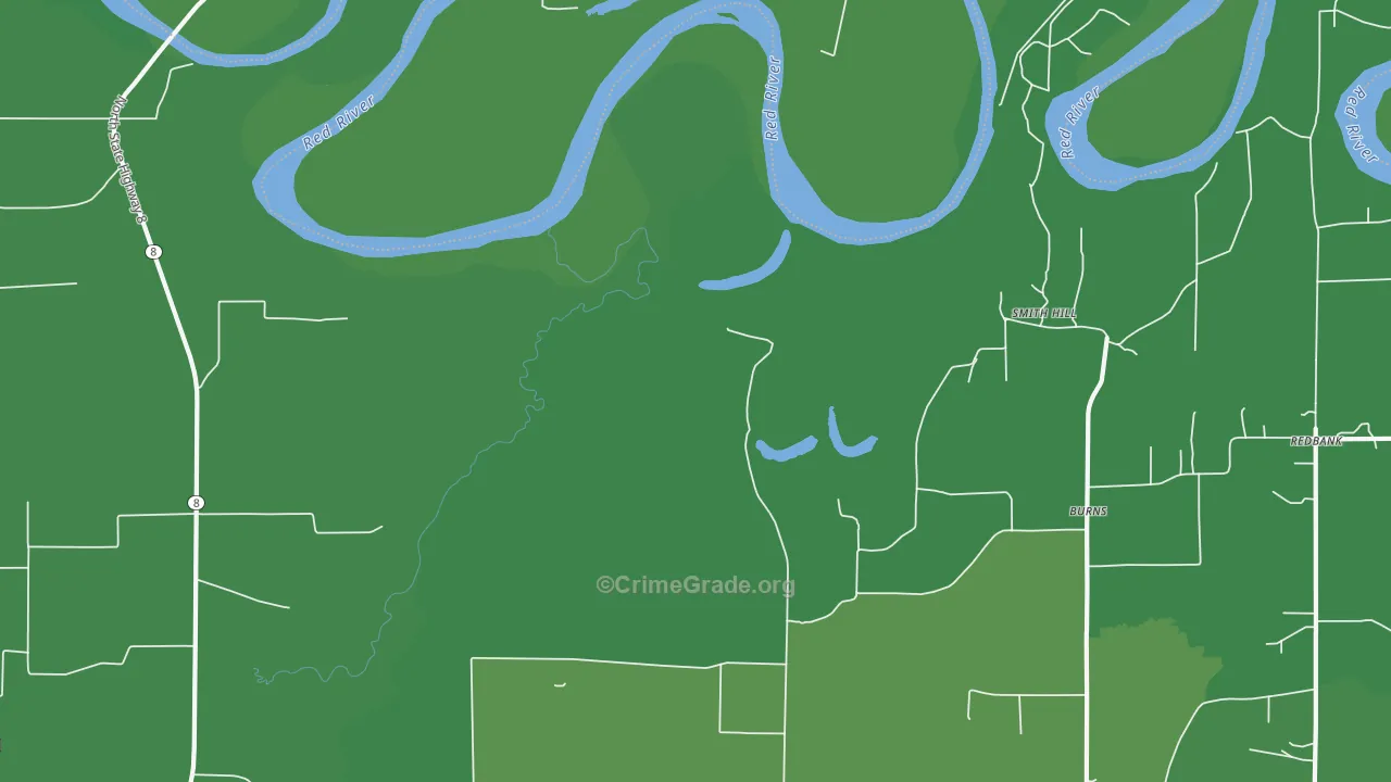 Smith Hill, TX Map of Vehicle Theft Rates