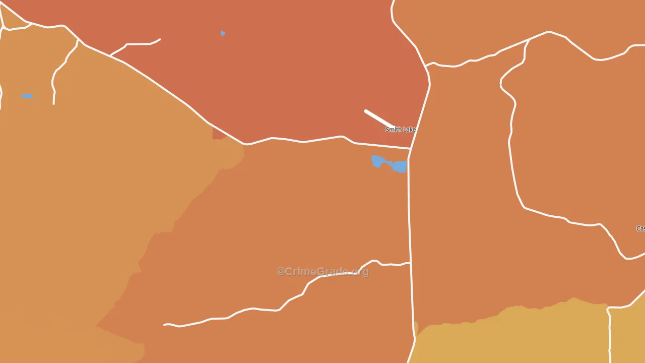 Smith Lake, NM Map of Vehicle Theft Rates