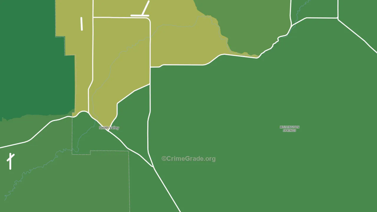 Smith, NV Map of Vehicle Theft Rates