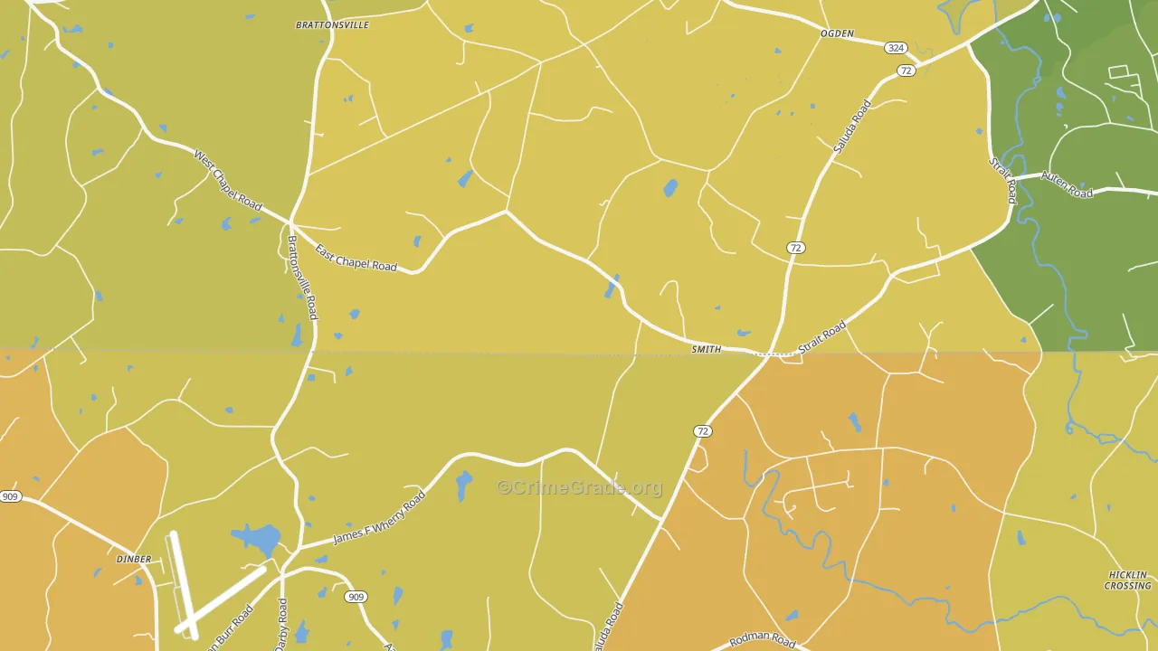 Smith, SC Map of Vehicle Theft Rates