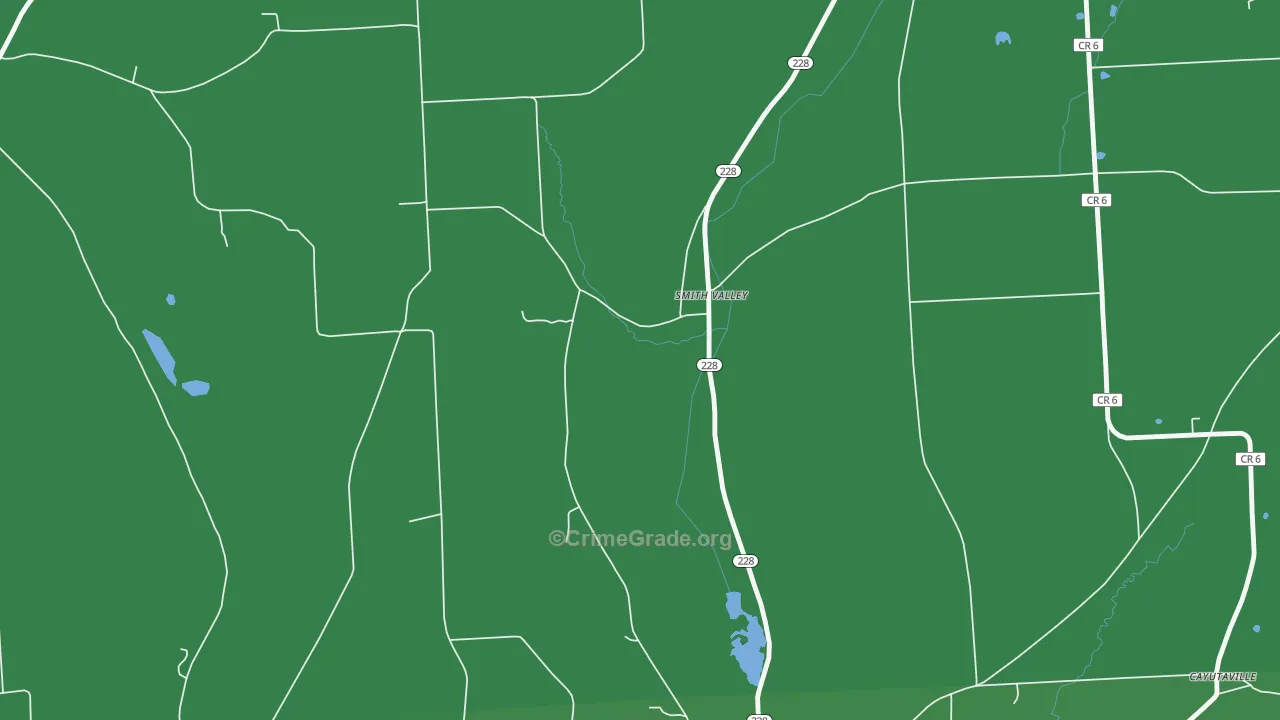 Smith Valley, NY Map of Vehicle Theft Rates
