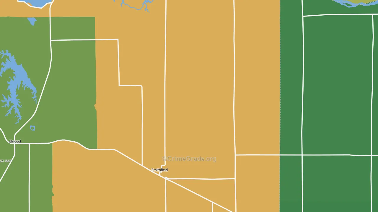 Smithfield, NE Map of Vehicle Theft Rates