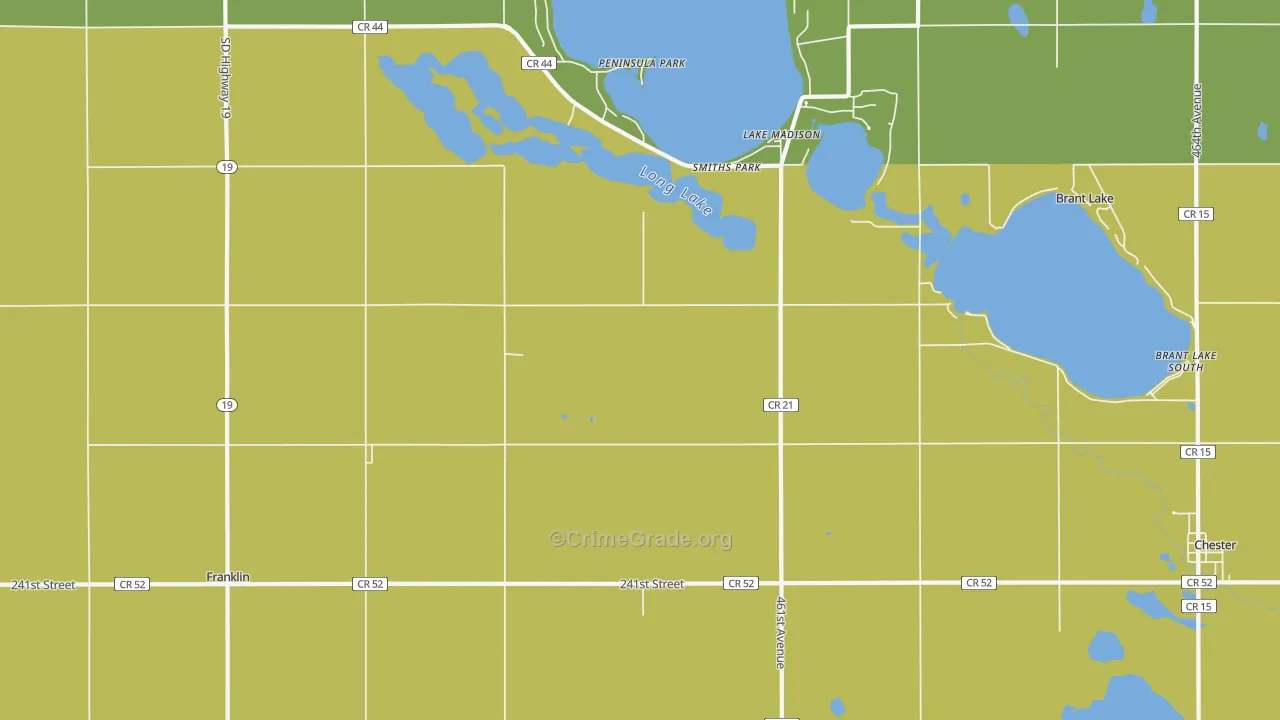 Smiths Park, SD Map of Vehicle Theft Rates