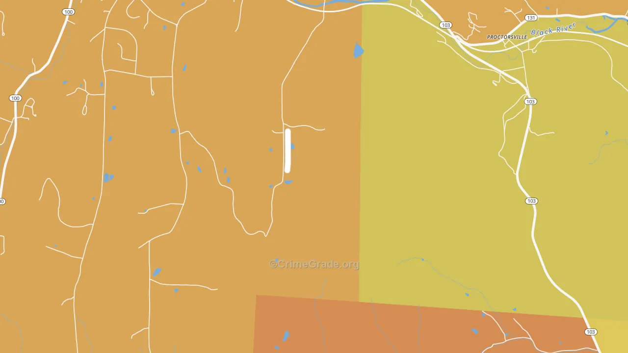 Smithville, VT Map of Vehicle Theft Rates