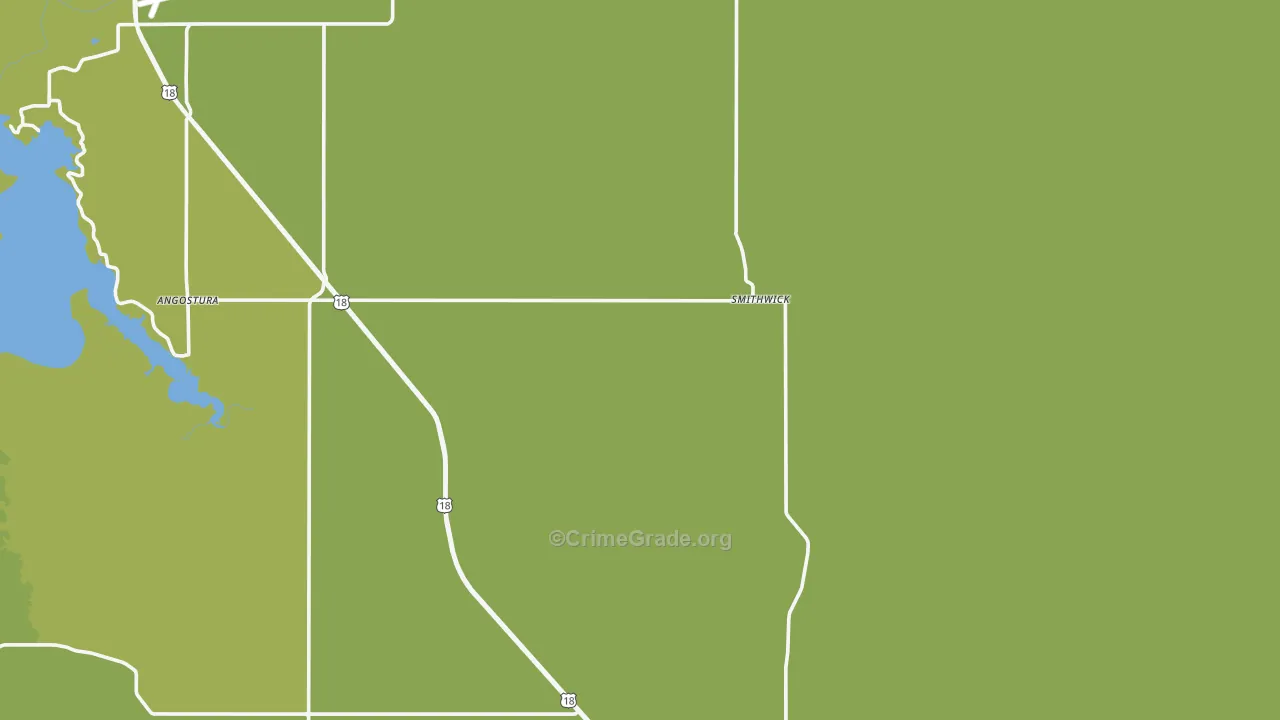 Smithwick, SD Map of Vehicle Theft Rates