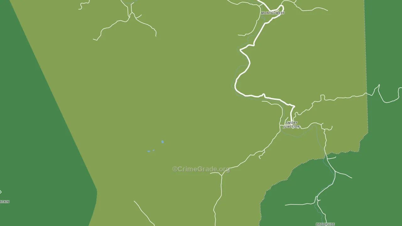 Smoky Junction, TN Map of Vehicle Theft Rates