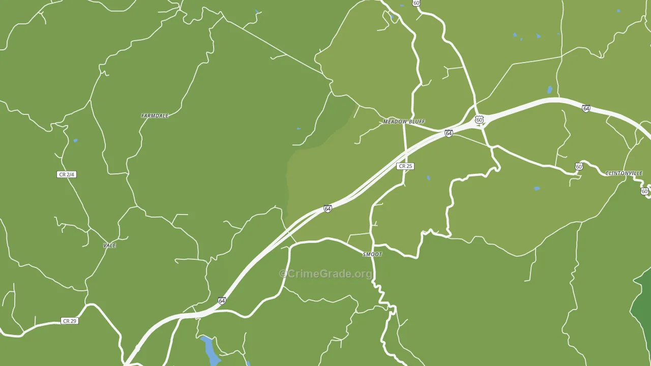Smoot, WV Map of Vehicle Theft Rates