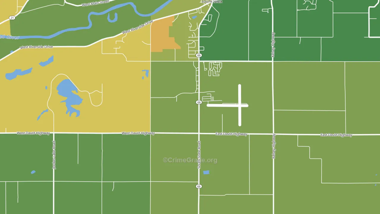 Smyrna, MI Map of Vehicle Theft Rates