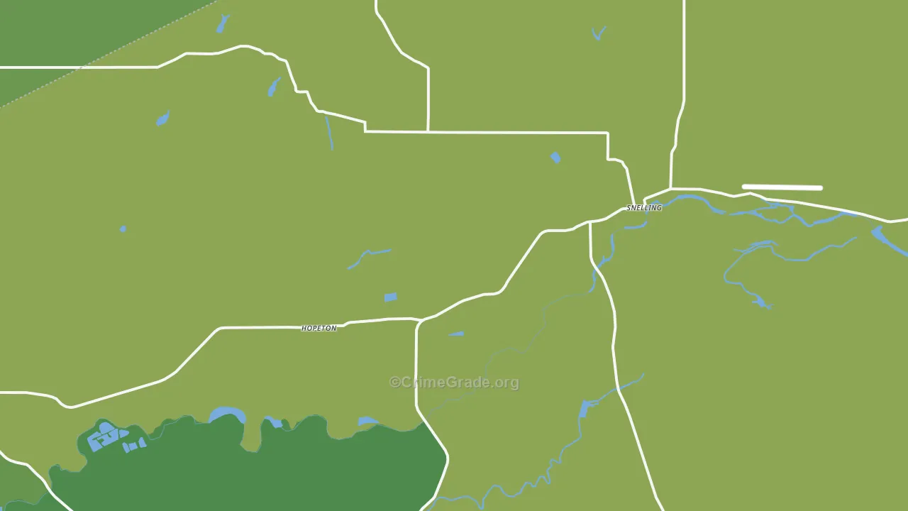 Snelling, CA Map of Vehicle Theft Rates