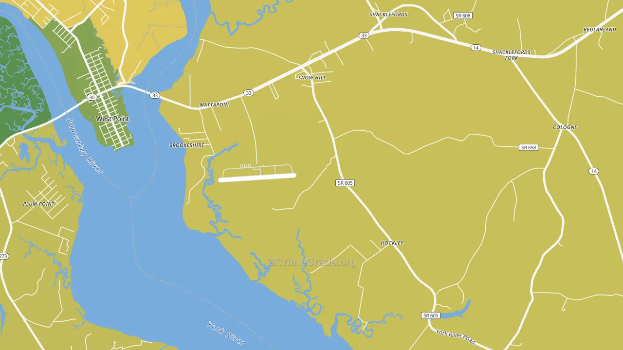 Snow Hill, VA Map of Vehicle Theft Rates