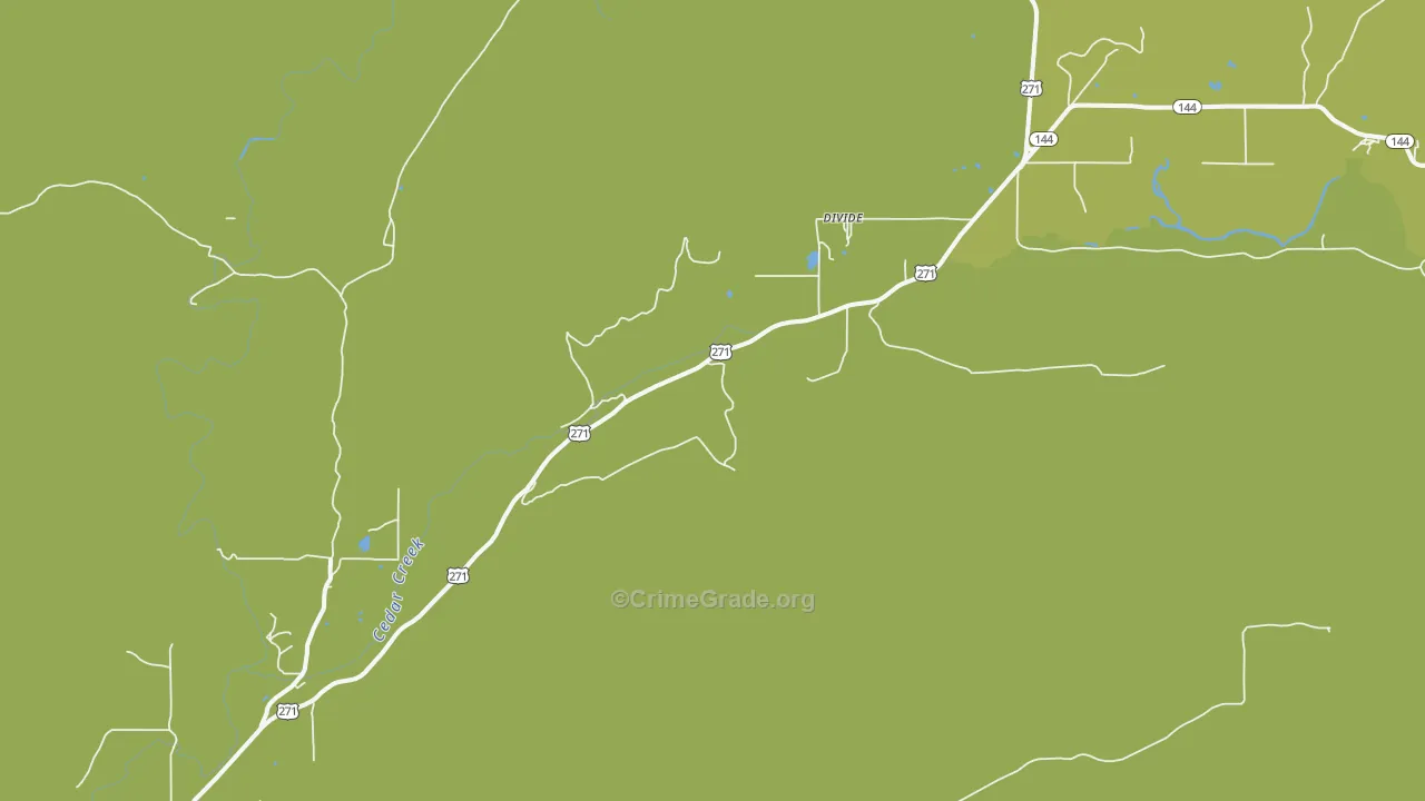 Snow, OK Map of Vehicle Theft Rates