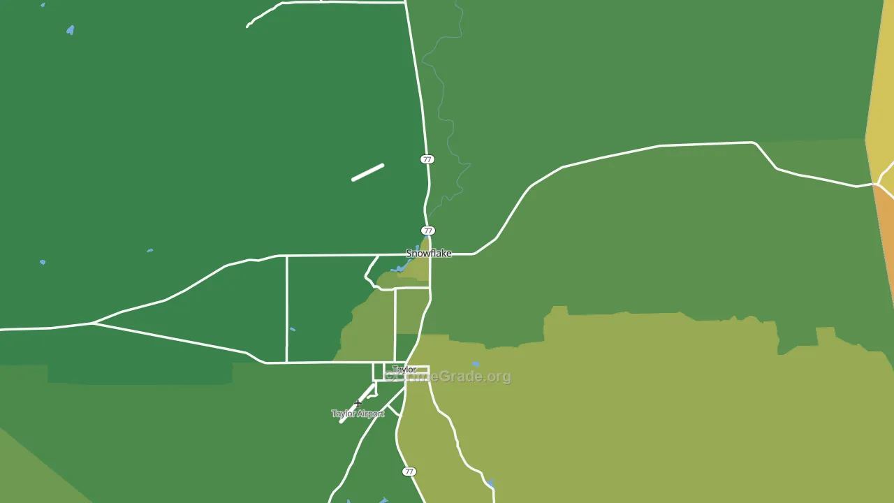 Snowflake, AZ Map of Vehicle Theft Rates