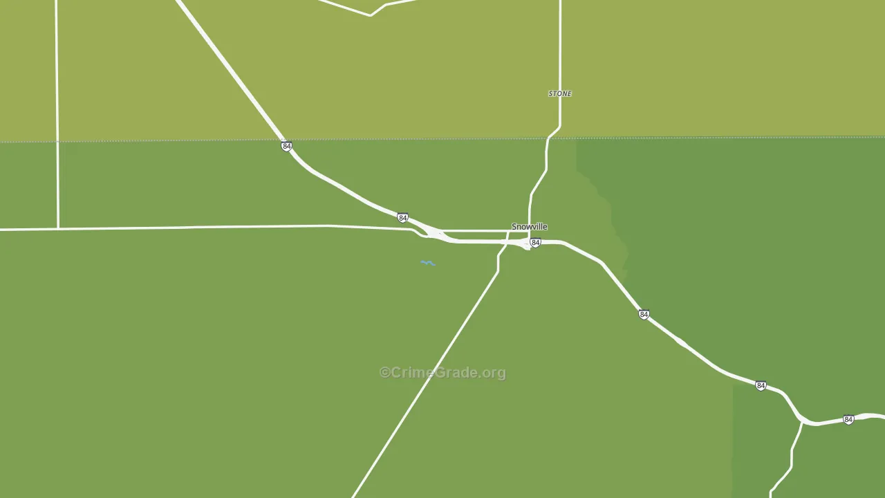 Snowville, UT Map of Vehicle Theft Rates