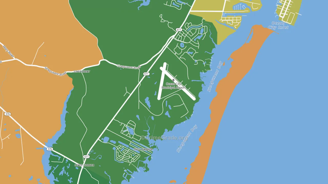 Snug Harbor, MD Map of Vehicle Theft Rates