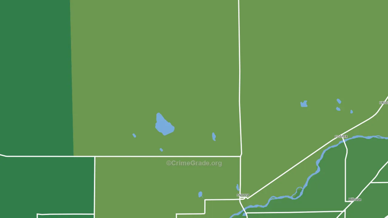Snyder, CO Map of Vehicle Theft Rates