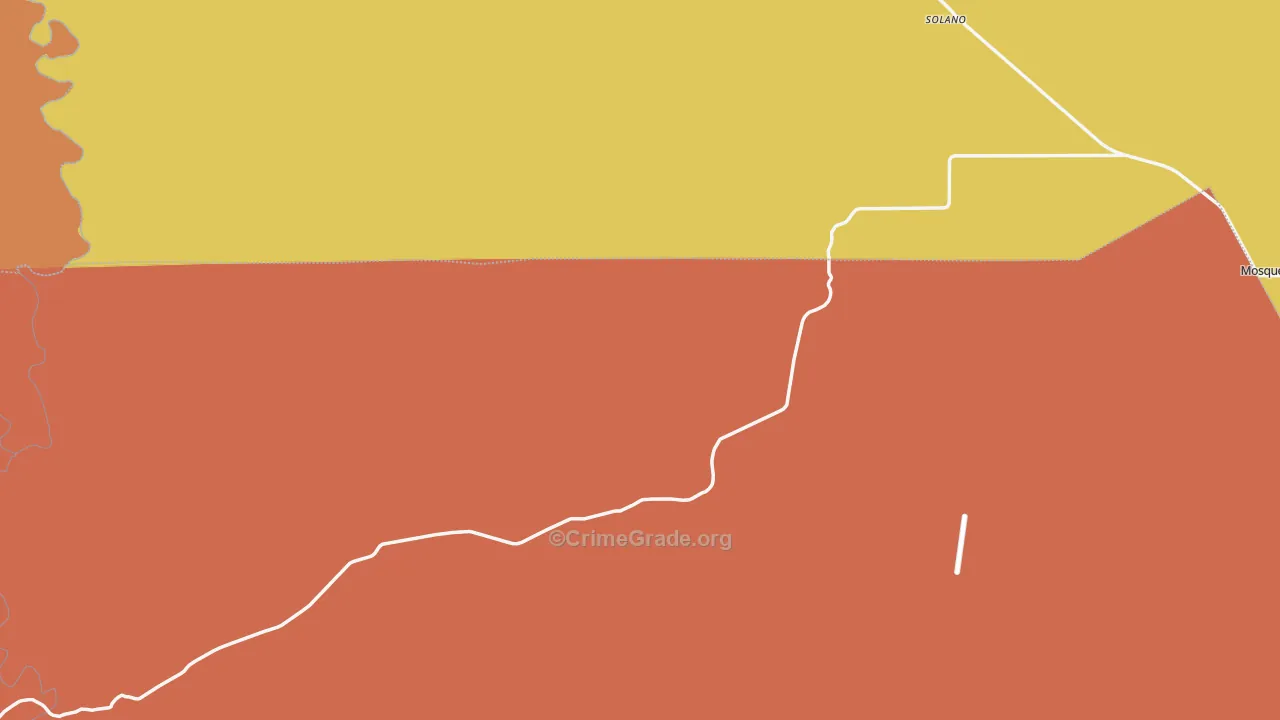Solano, NM Map of Vehicle Theft Rates