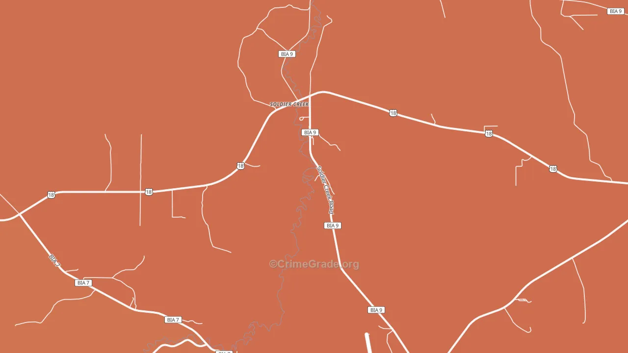 Soldier Creek, SD Map of Vehicle Theft Rates