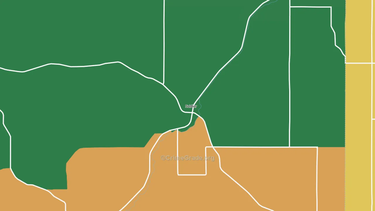 Soldier, IA Map of Vehicle Theft Rates