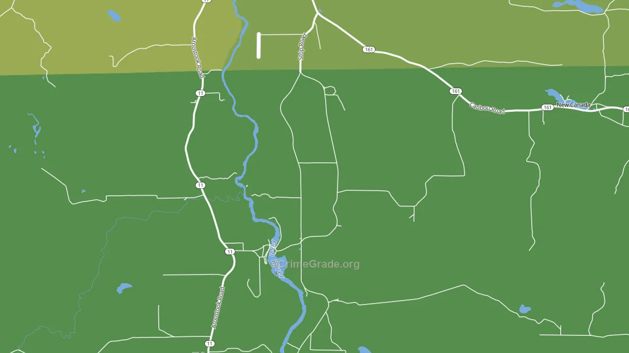 Soldier Pond, ME Map of Vehicle Theft Rates