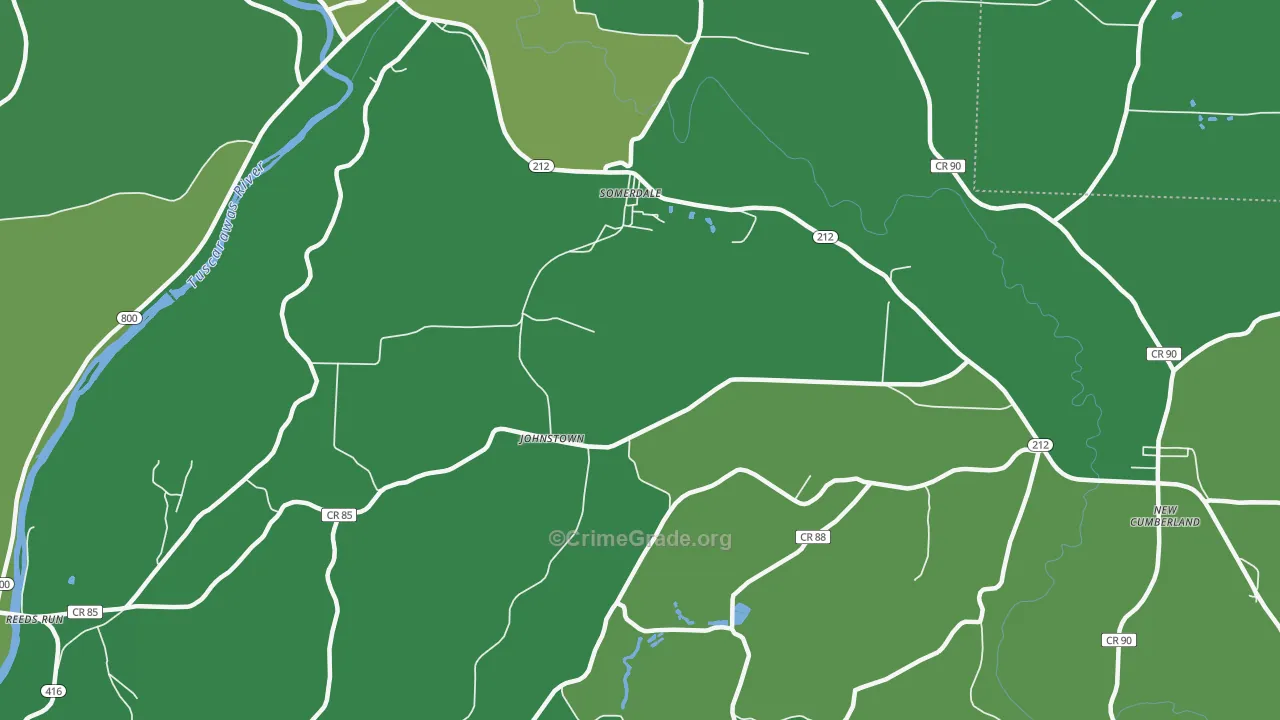 Somerdale, OH Map of Vehicle Theft Rates