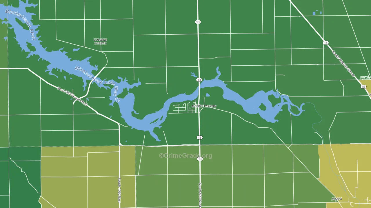 Somerset, IN Map of Vehicle Theft Rates
