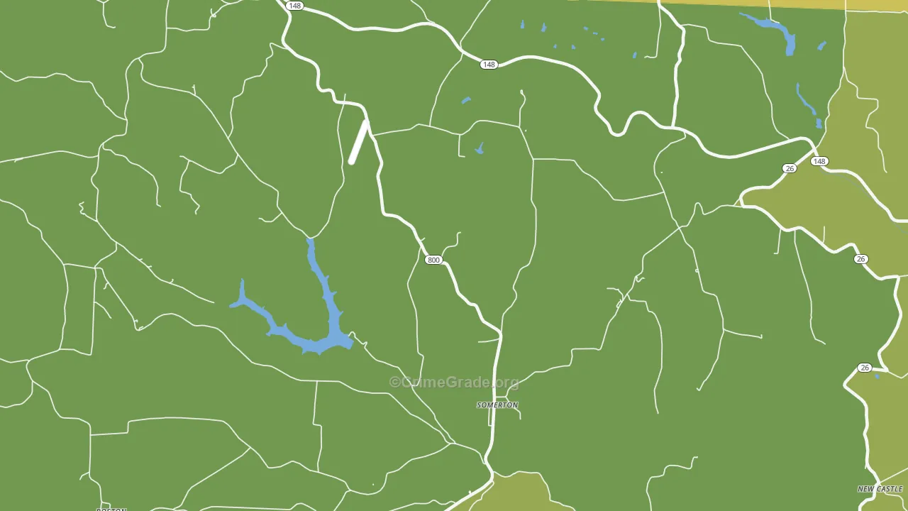 Somerton, OH Map of Vehicle Theft Rates