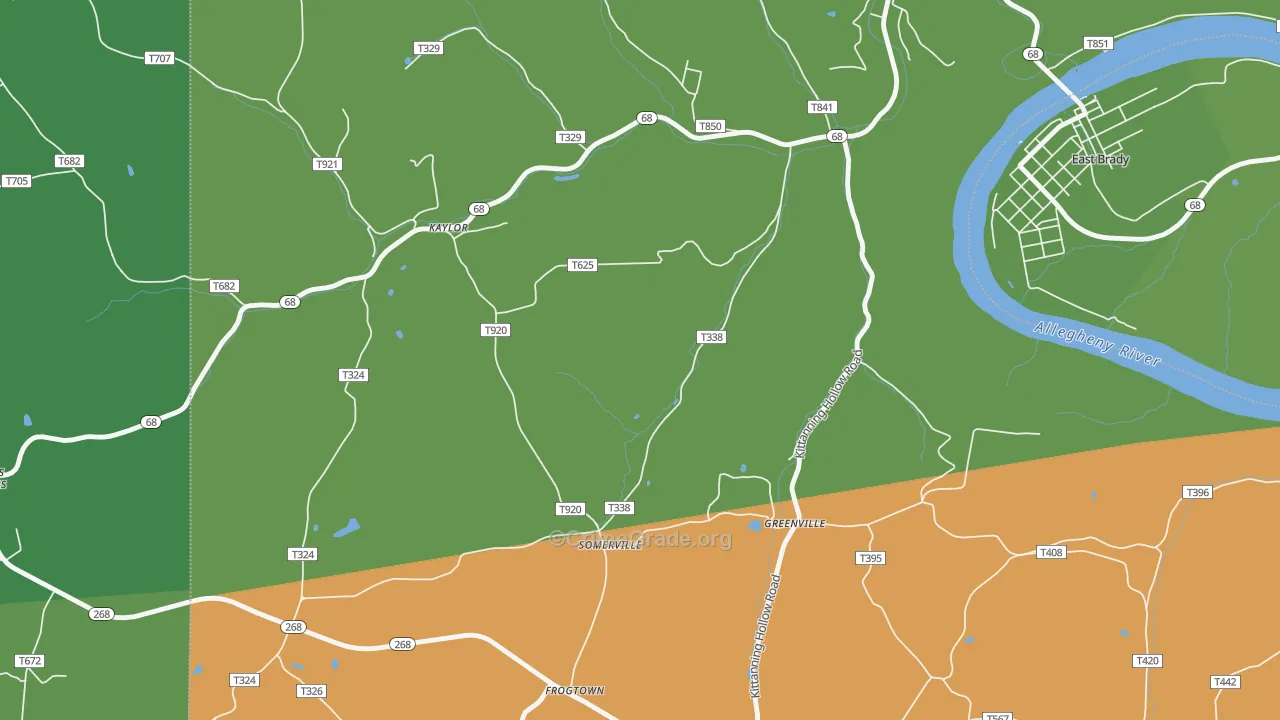 Somerville, PA Map of Vehicle Theft Rates