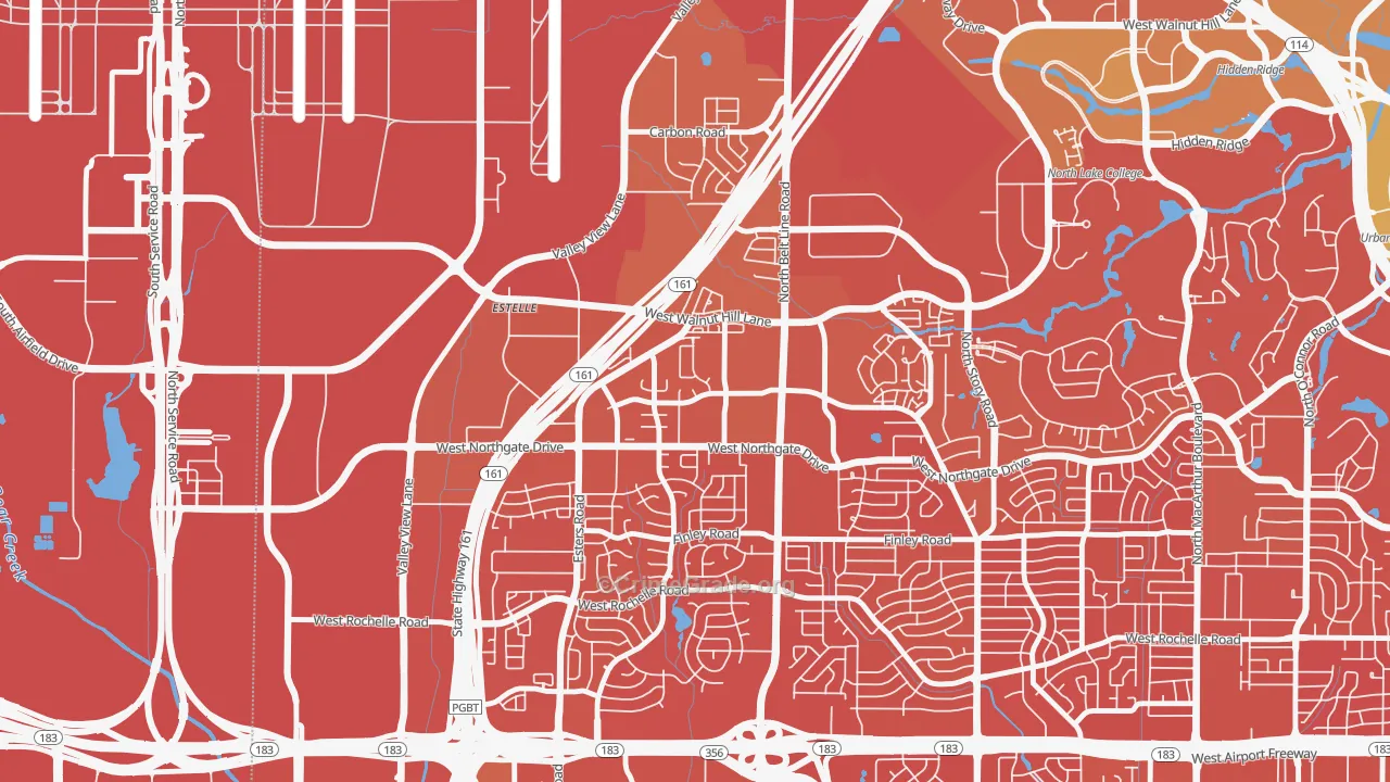 Song, Irving, TX Map of Vehicle Theft Rates