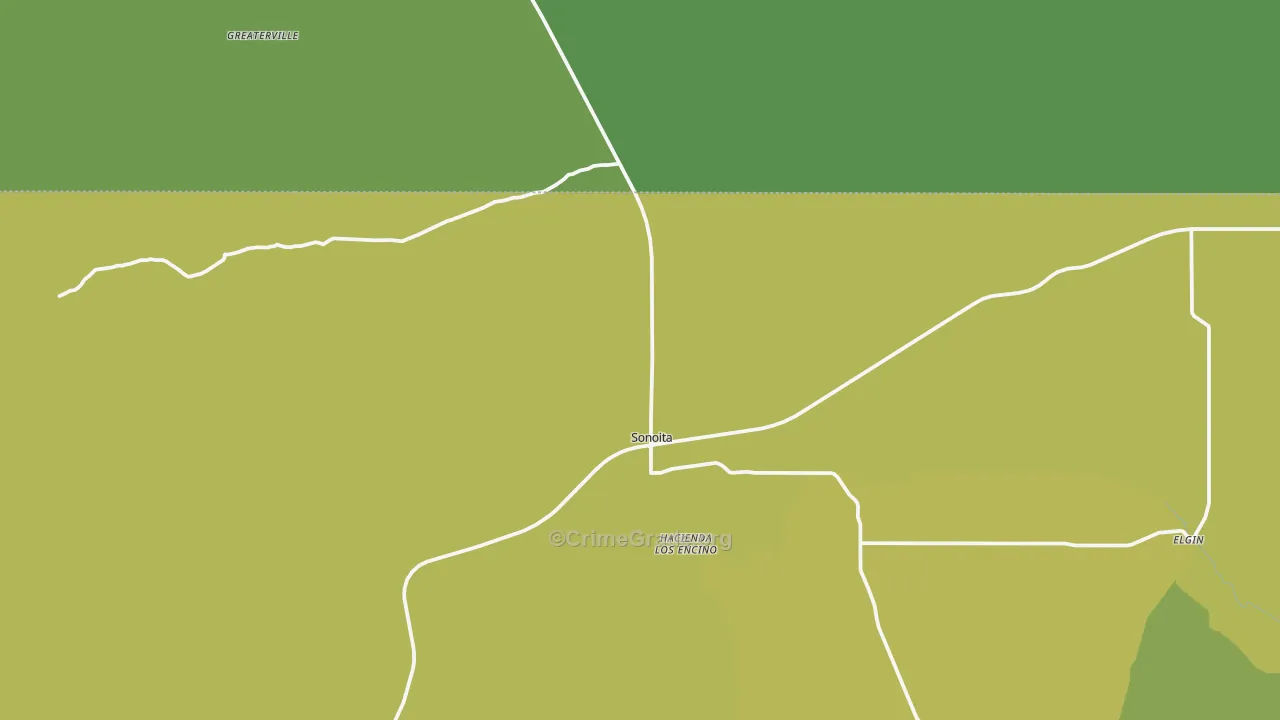 Sonoita, AZ Map of Vehicle Theft Rates