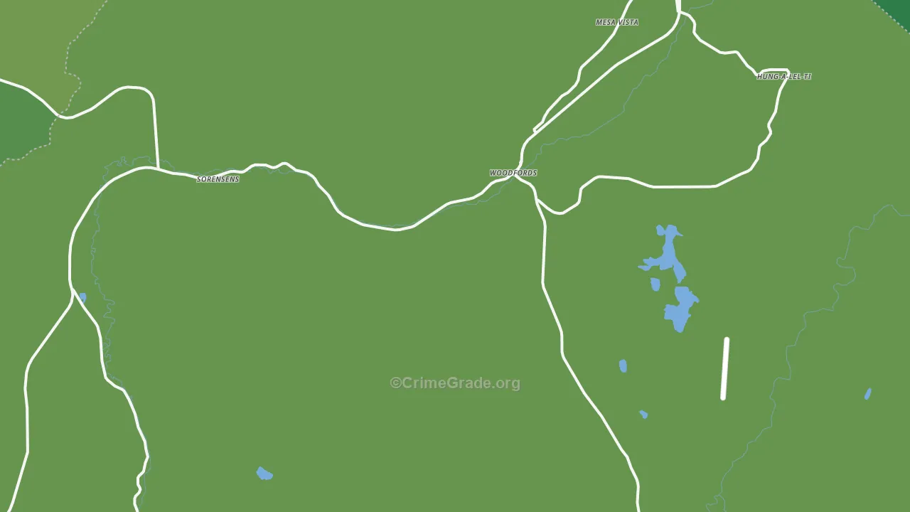 Sorensens, CA Map of Vehicle Theft Rates