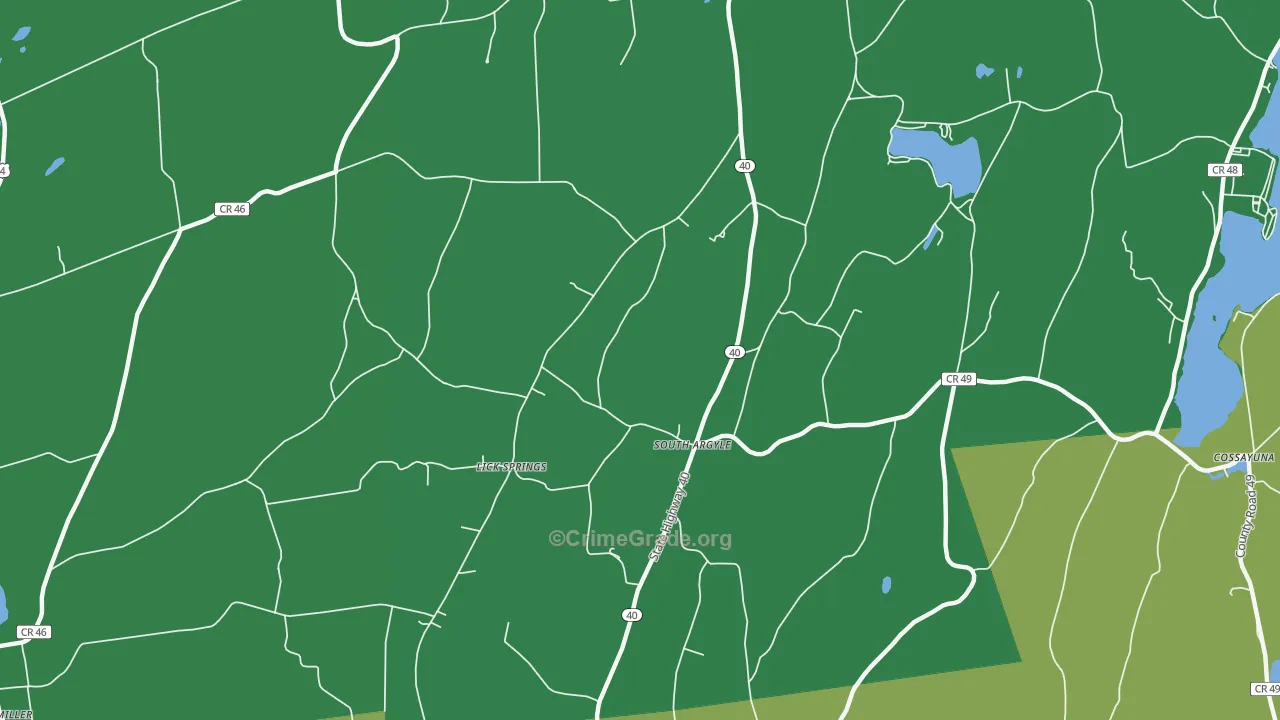 South Argyle, NY Map of Vehicle Theft Rates