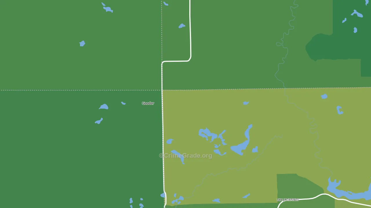 South Branch, MI Map of Vehicle Theft Rates