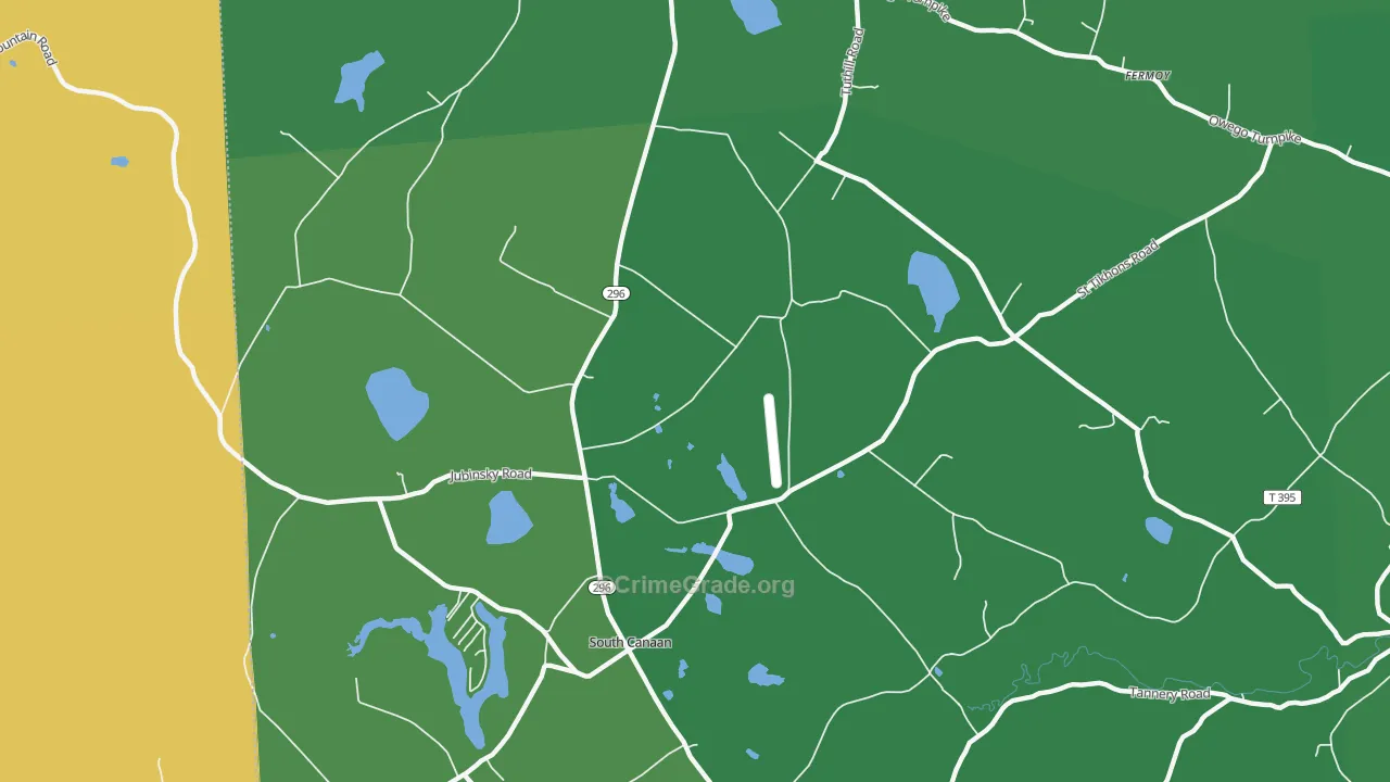 South Canaan, PA Map of Vehicle Theft Rates