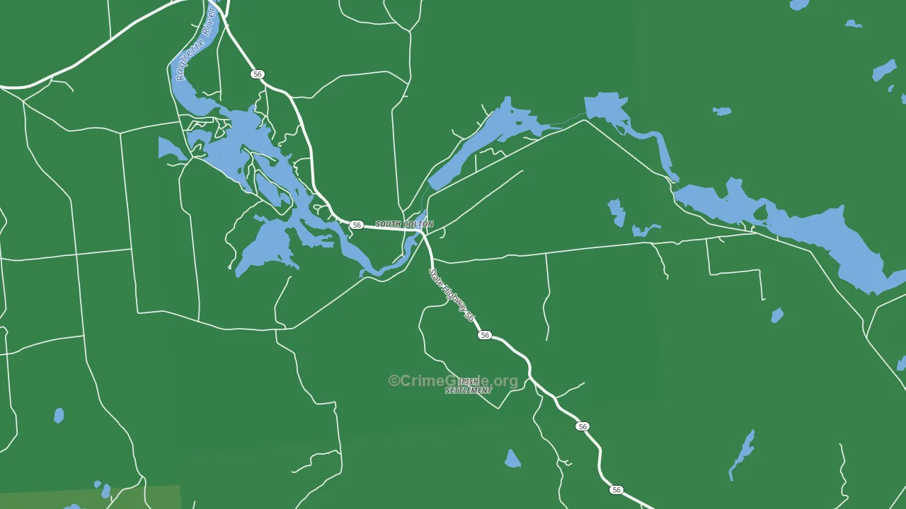 South Colton, NY Map of Vehicle Theft Rates