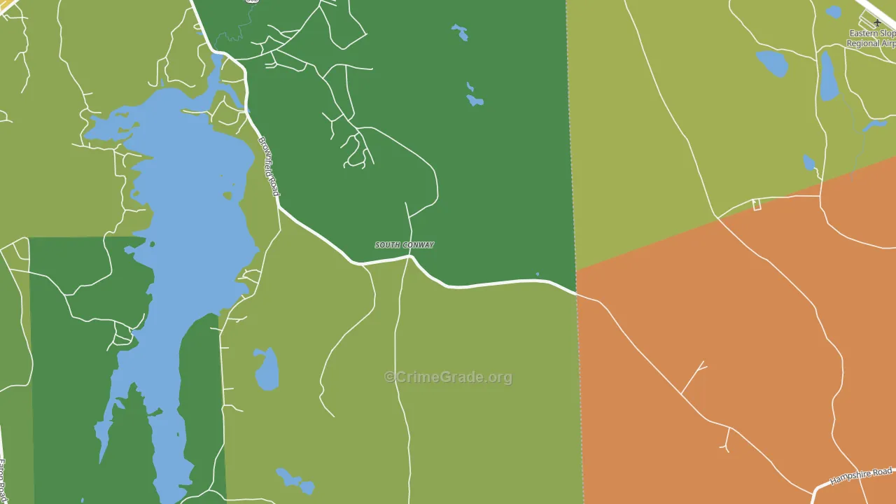 South Conway, NH Map of Vehicle Theft Rates