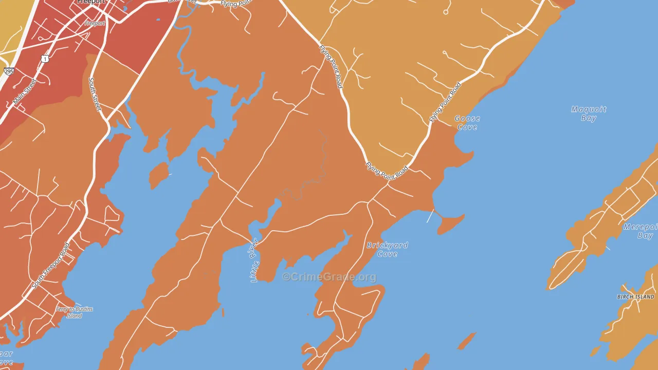 South Durham, ME Map of Vehicle Theft Rates