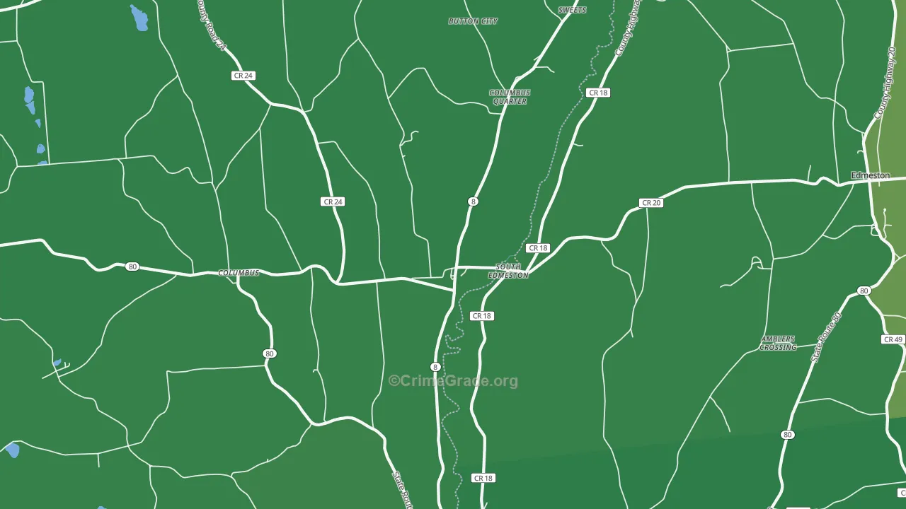 South Edmeston, NY Map of Vehicle Theft Rates