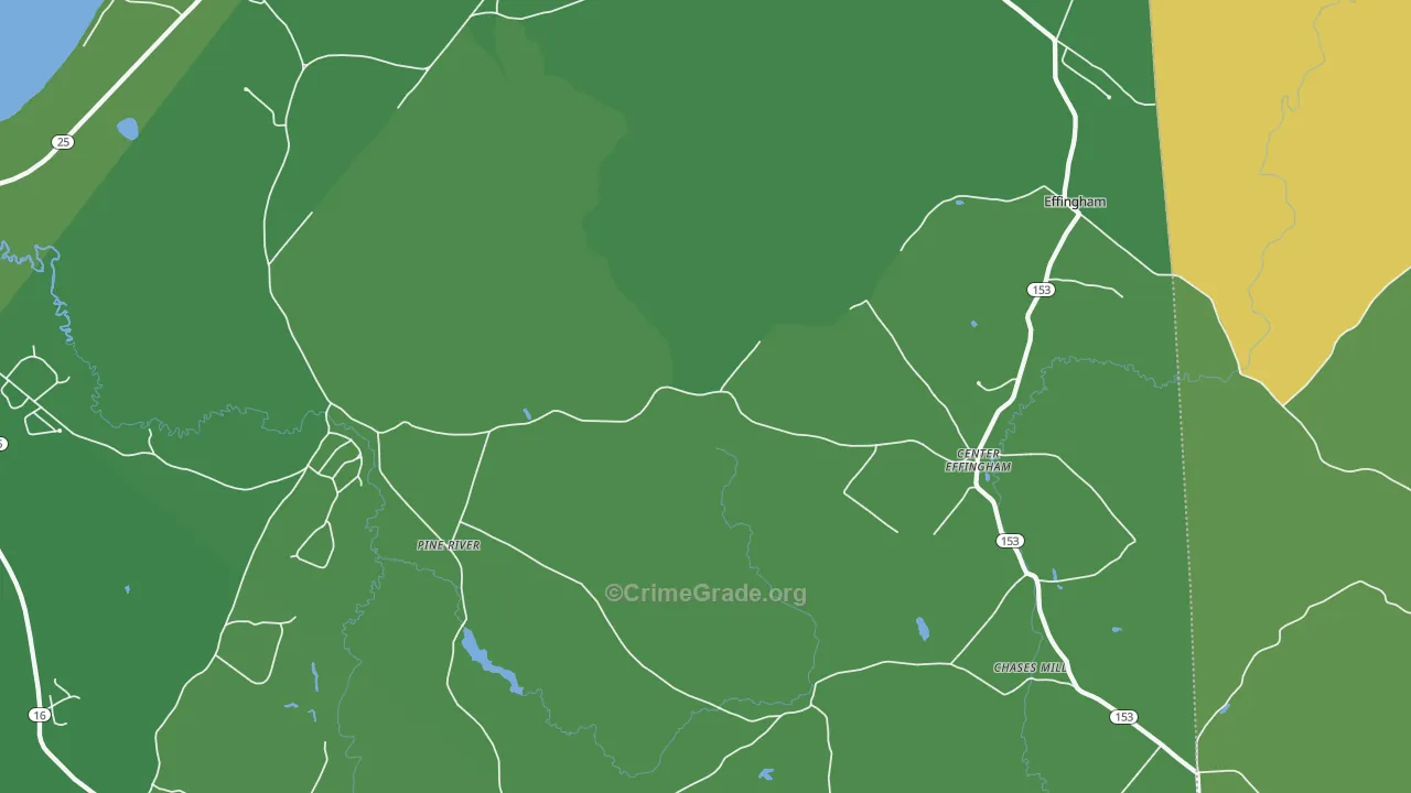 South Effingham, NH Map of Vehicle Theft Rates