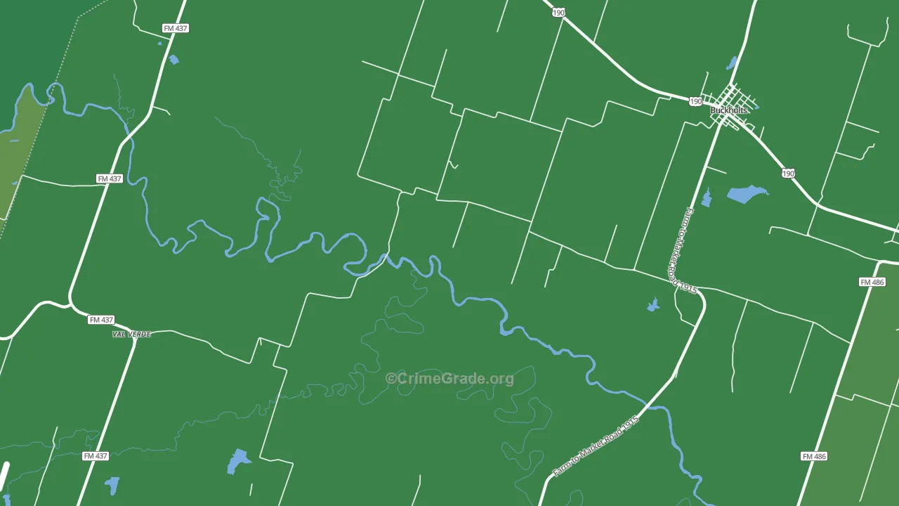 South Elm, TX Map of Vehicle Theft Rates