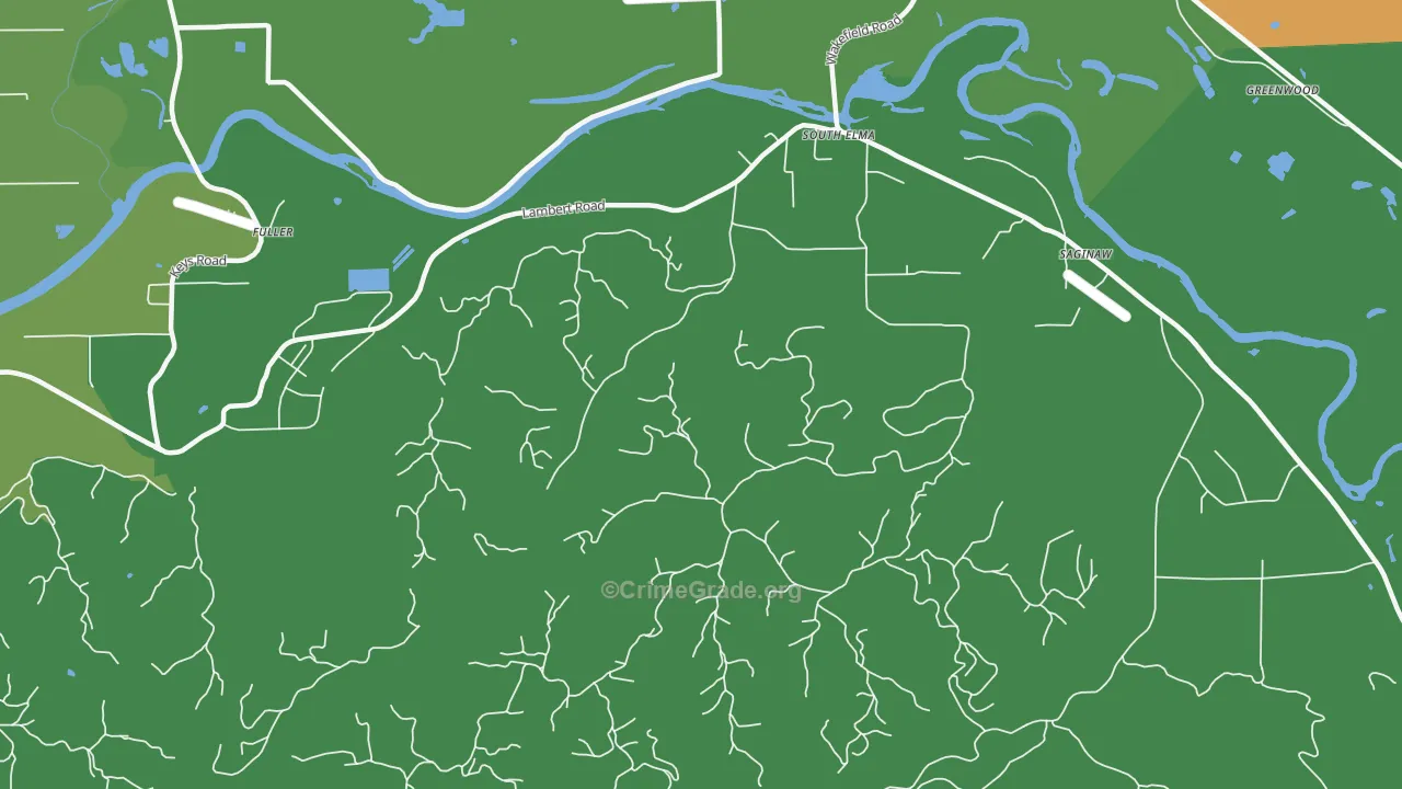 South Elma, WA Map of Vehicle Theft Rates