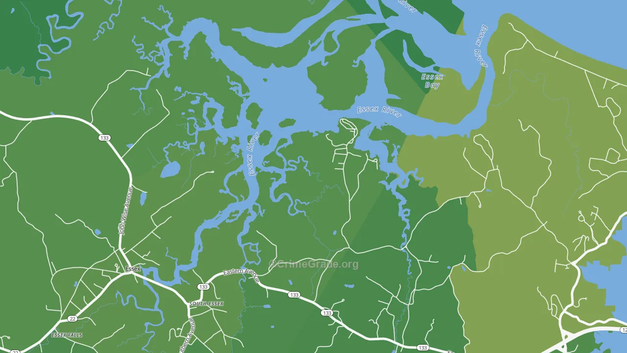 South Essex, MA Map of Vehicle Theft Rates