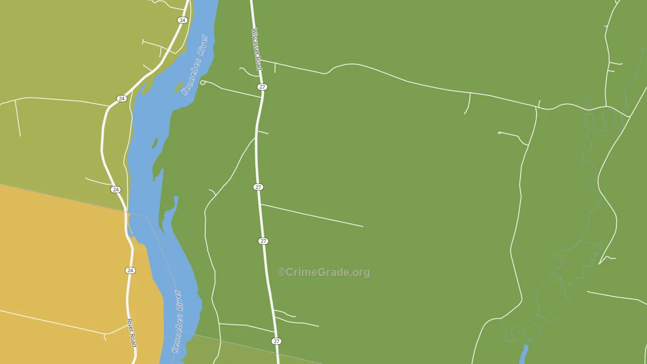 South Gardiner, ME Map of Vehicle Theft Rates