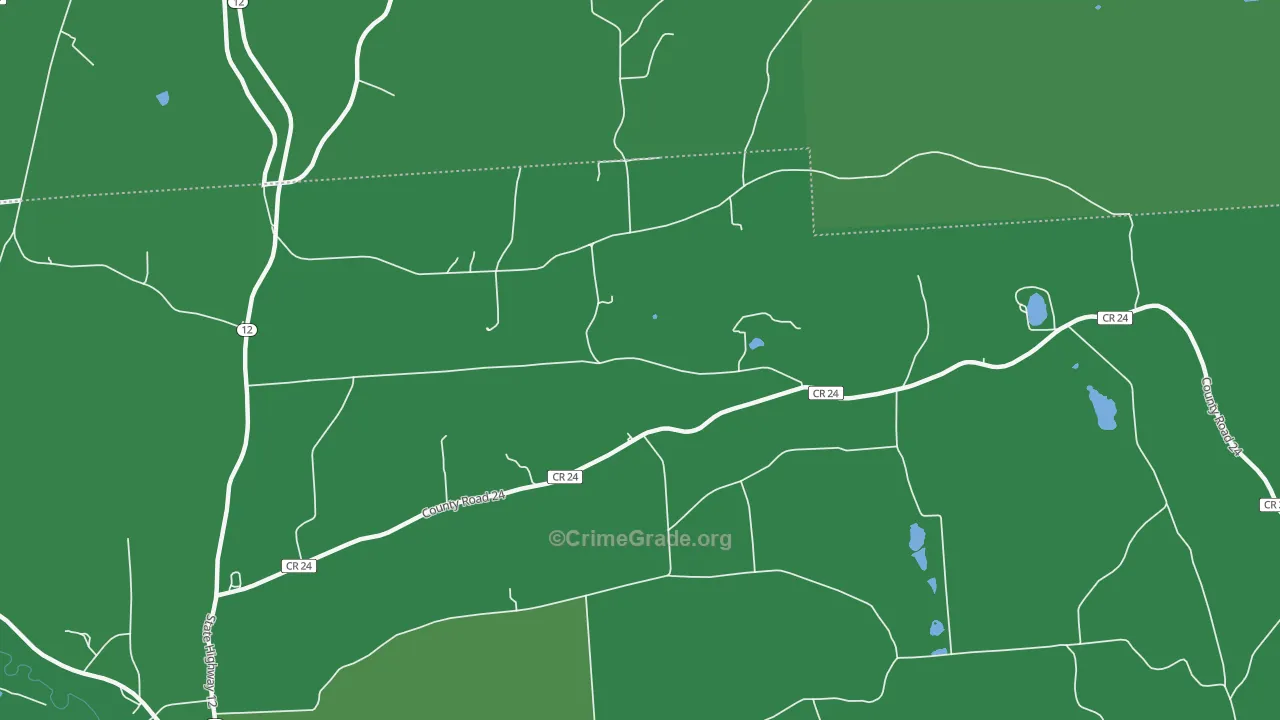 South Hamilton, NY Map of Vehicle Theft Rates