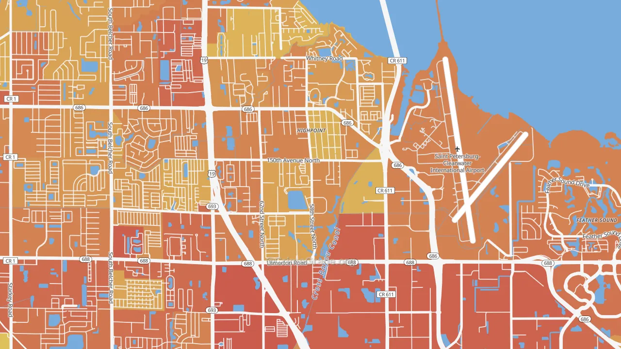 South Highpoint, FL Map of Vehicle Theft Rates