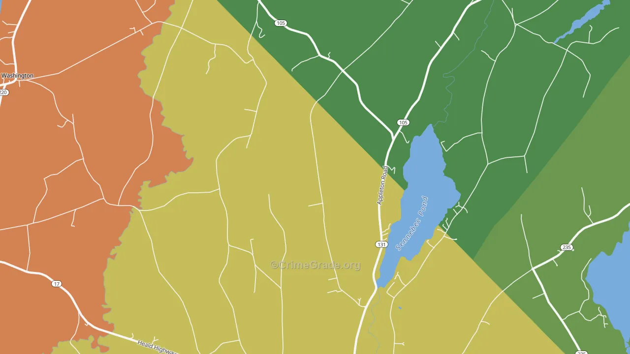 South Hope, ME Map of Vehicle Theft Rates