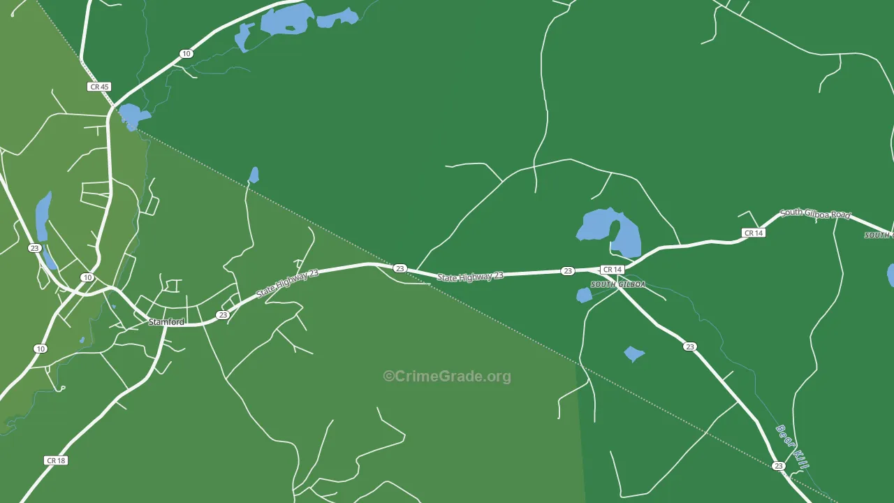 South Jefferson, NY Map of Vehicle Theft Rates