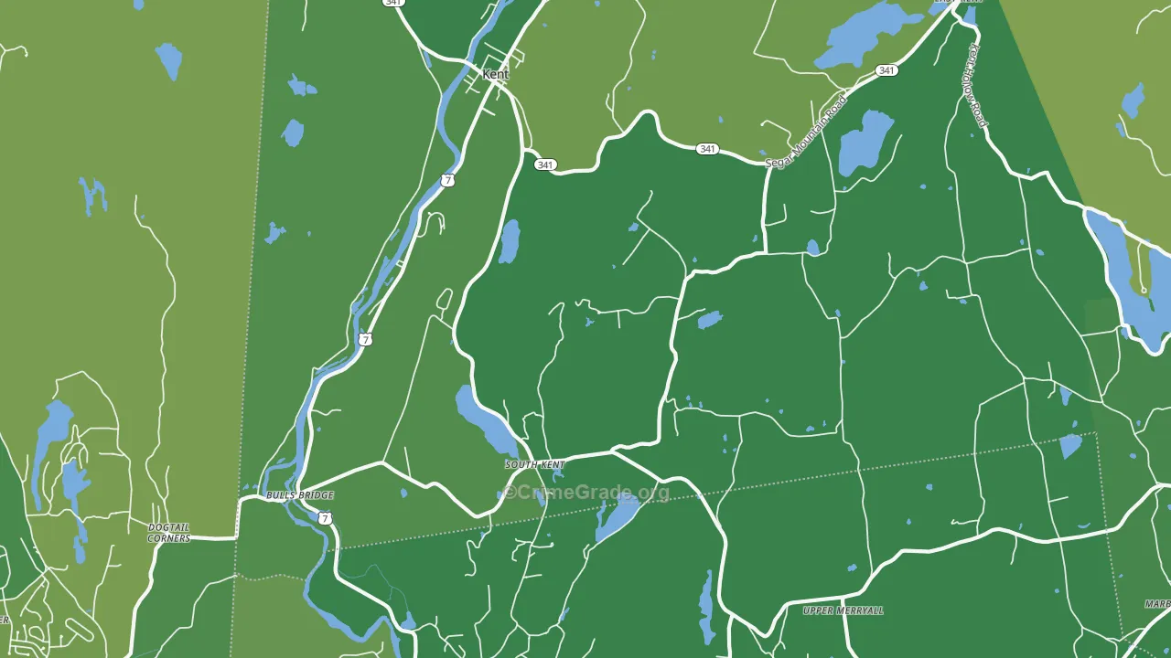 South Kent, CT Map of Vehicle Theft Rates